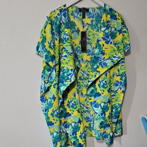 Christian Siriano Vibrant Floral Cardigan XL/1X - Picture 1 of 6
